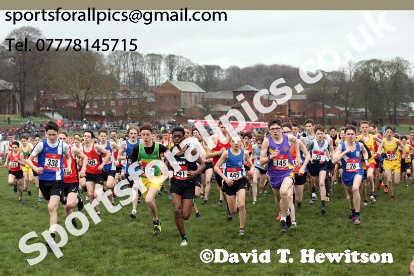 Junior boys 2019 New Balance English Schools Cross Country Champs, Temple Newsam, Leeds. Photo:  David T. Hewitson/Sports for All Pics
